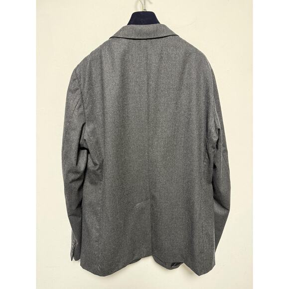 Prada Blazer Mens 54R Gray Wool Two Button Notch Lapel Made in Italy A38824 - Picture 5 of 16